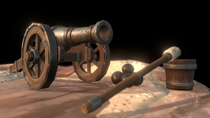 [student work] Abandoned Artillery Cannon 3D Model