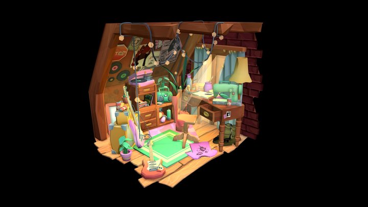 DAE CRIB - riot grrrl room 3D Model