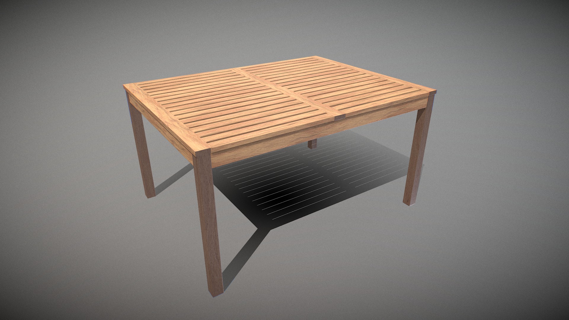 3D model Table wooden 07 - This is a 3D model of the Table wooden 07. The 3D model is about a wooden table with a bench.