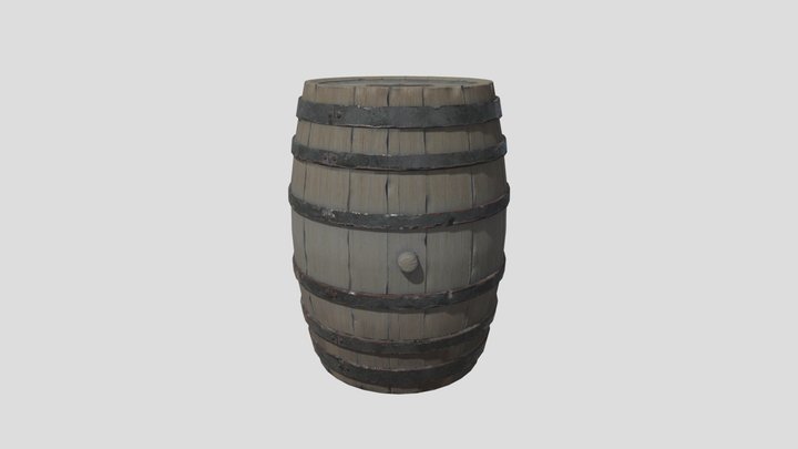 Barrel Z Brush2 3D Model