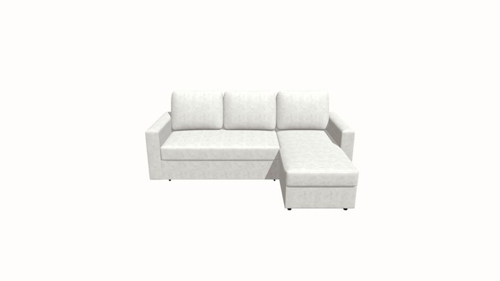Диван угловой (серый) 3D Model