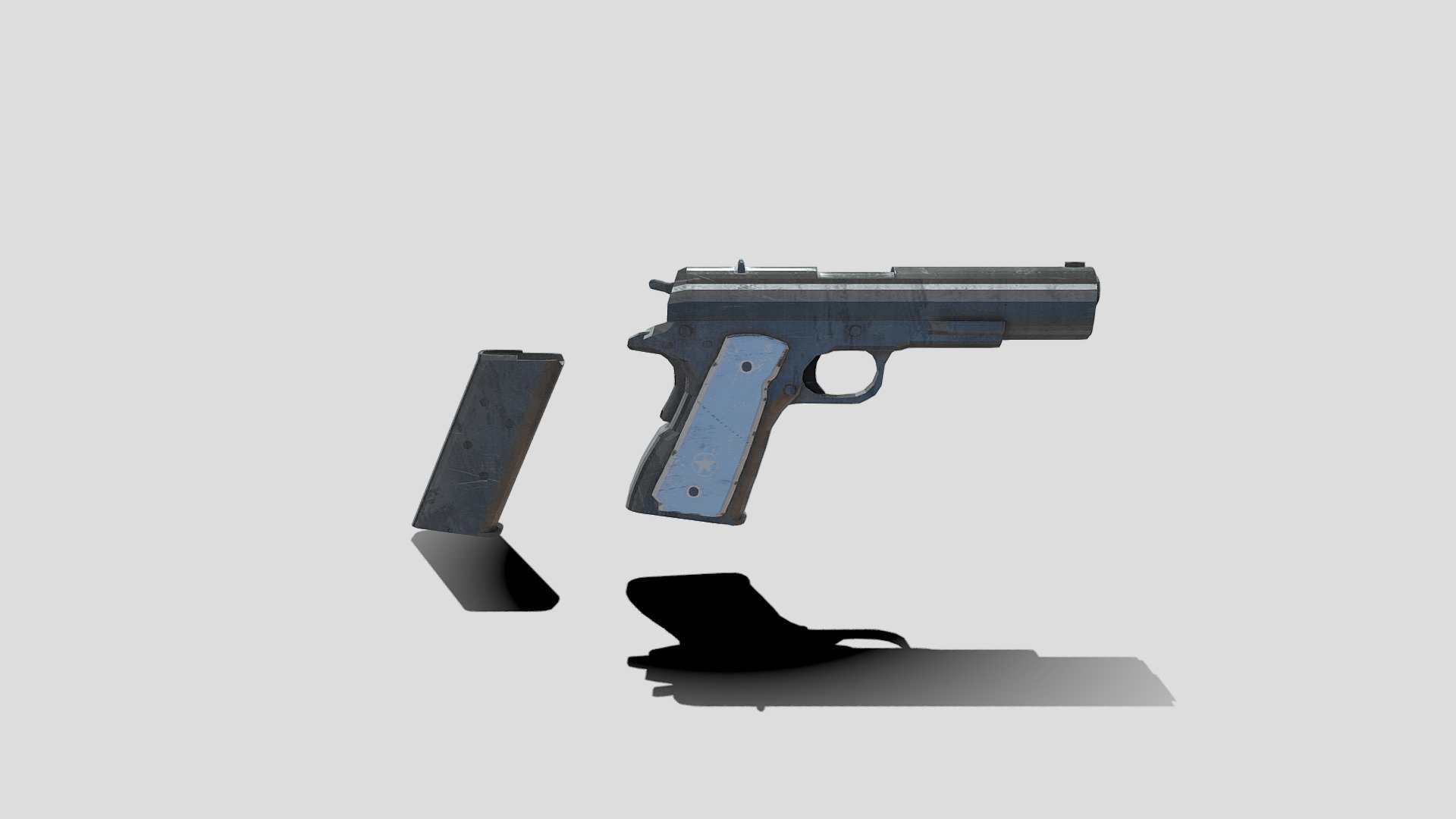 Low poly Colt 1911 Pistol