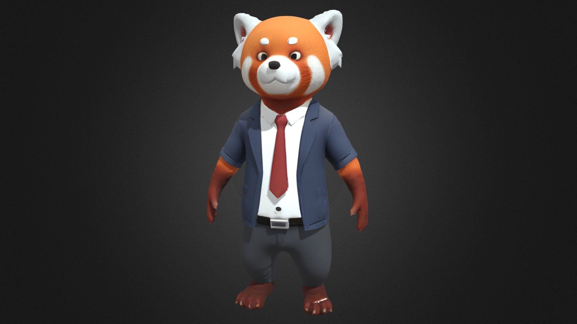 Red Panda in a Suit - 3D model by Korvana Studio (@korvanastudio ...