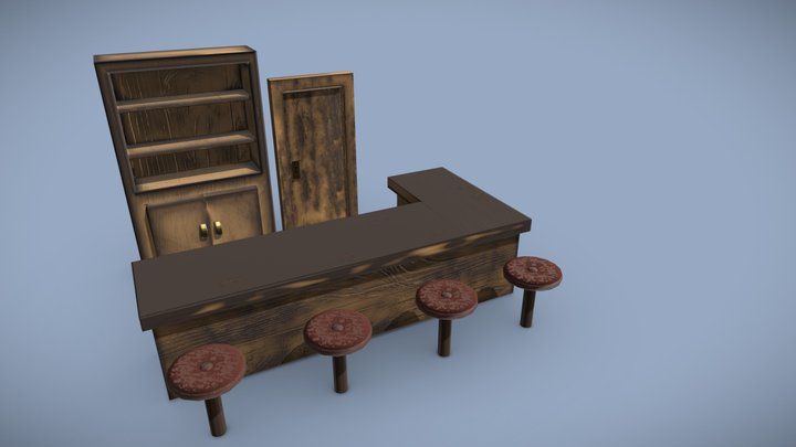 Cena Bar – Estudo 3D1 (SAGA) 3D Model