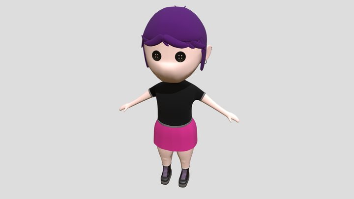 Goth Girl 3D Model