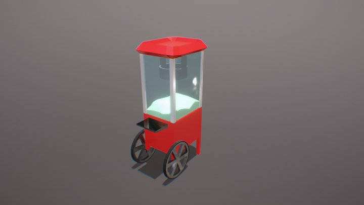 Popcorn Cart 3D Model