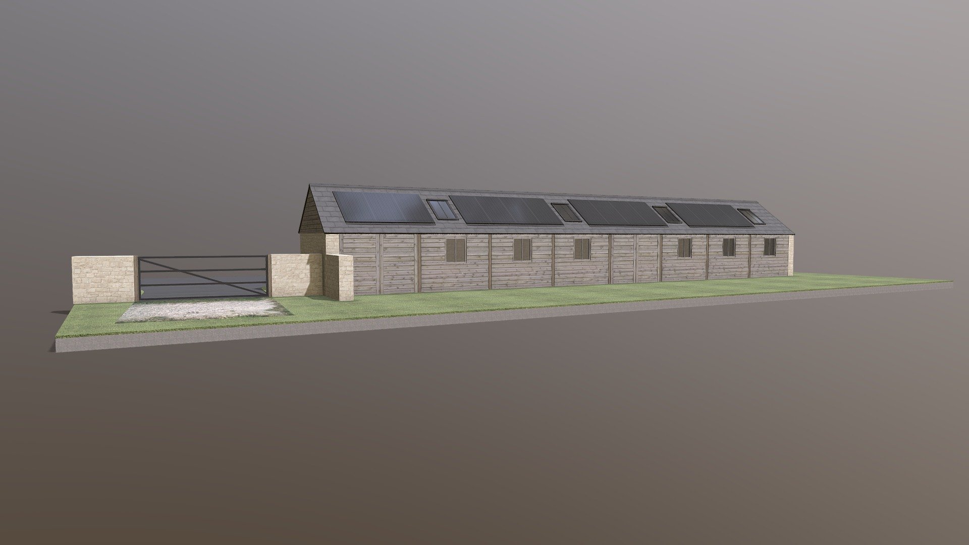 Integrated Solar Panels & Roof Windows (R2) 3D model by Cotswold