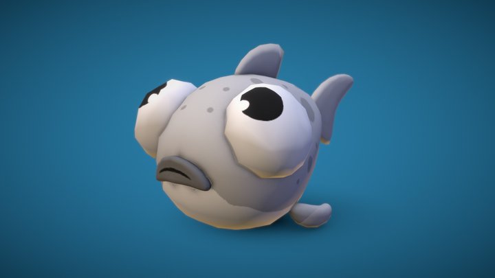 Small Fish (Monochrome) - Abyssal Pursuit 3D Model