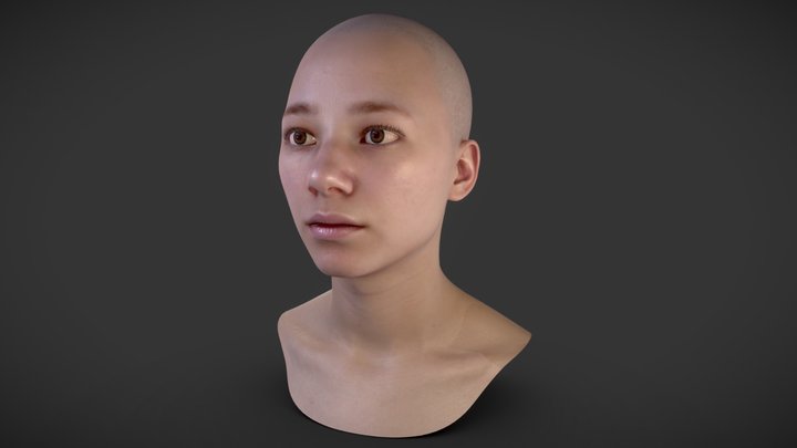 Female Head Scan_02 3D Model