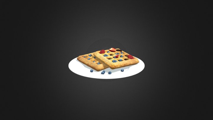 Waffles with Syrup 3D Model