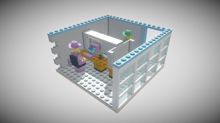 Tiny LEGO Office Room 3D Model