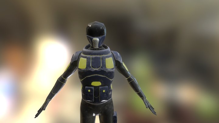 Future vigilant (low-poly) 3D Model