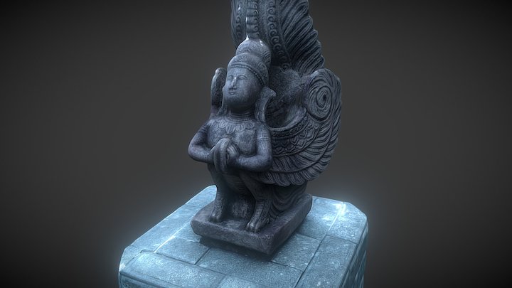 Statue of a female deity 3D Model