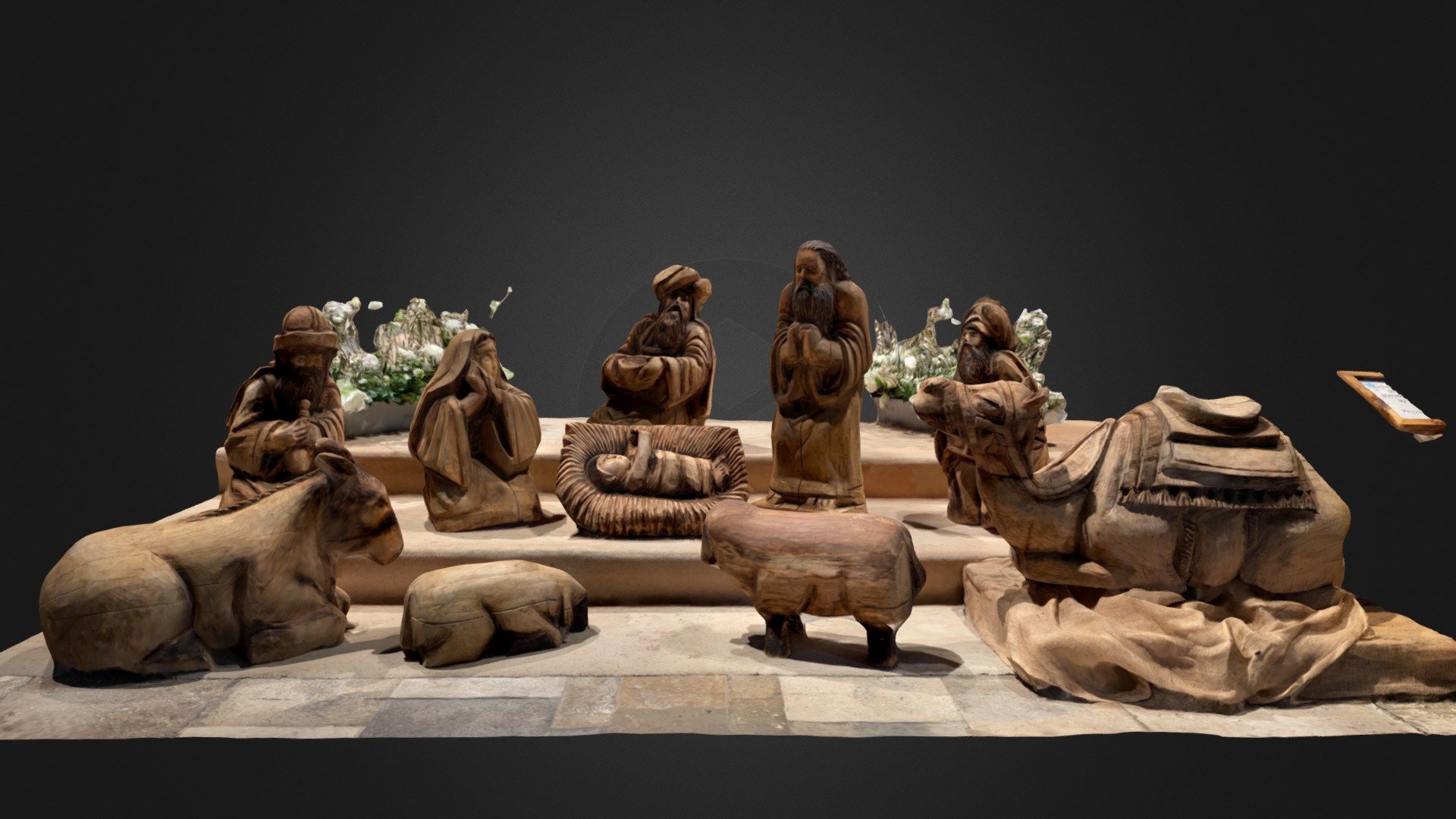 a creche - nativity scene in church - Buy Royalty Free 3D model by ...