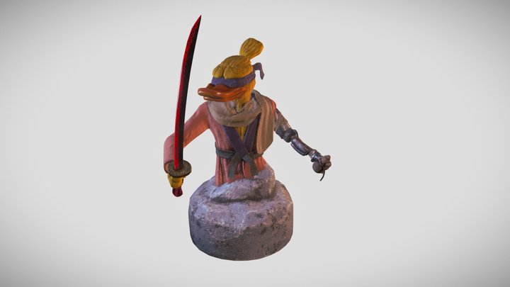 Shinobi Duck Statue 3D Model