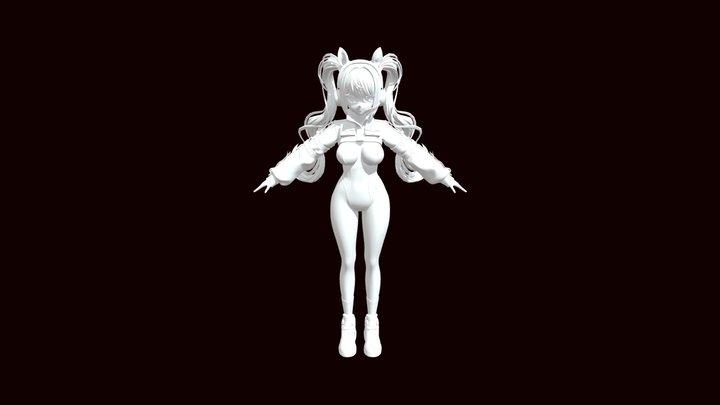 Female Base Avatar - VRChat 3D Model by Andyholm