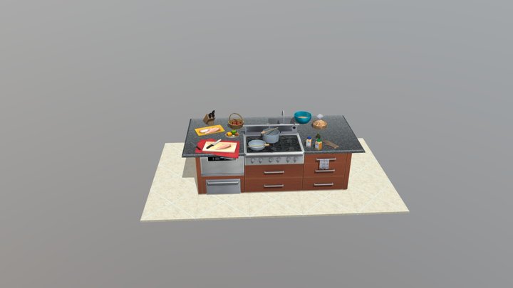 Kitchen Texture 3D Model