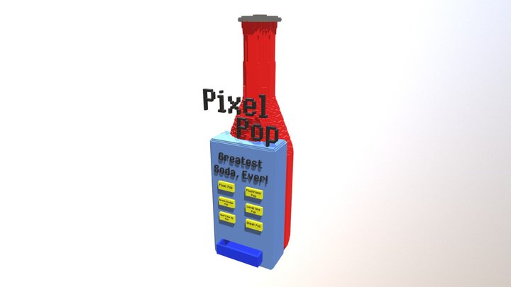 Pixel Pop Vending Machine 3D Model