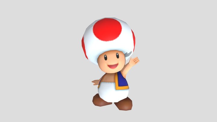Mario Party Star Rush - Toad Amiibo 3D Model
