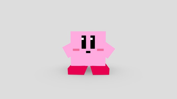 Cube Kirby 3D Model