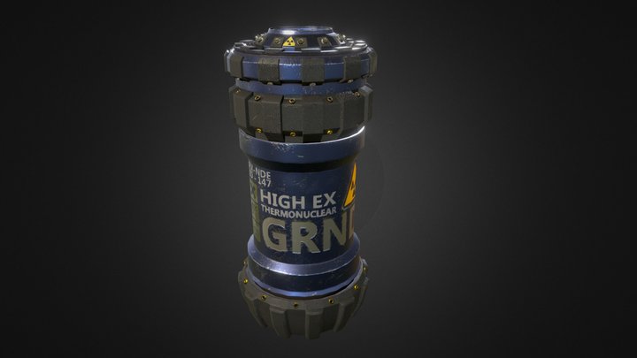 Sci-Fi Grenade Game Asset 3D Model