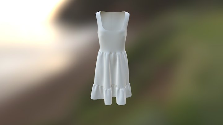 blue dress 3D Model