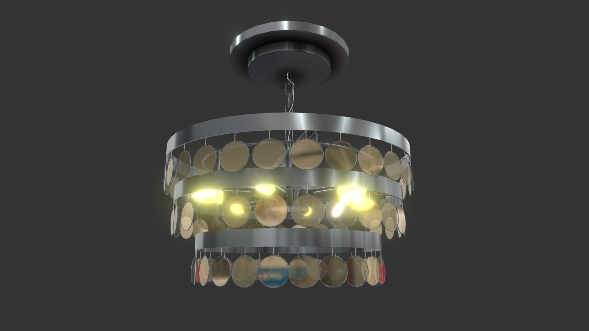 3D model HGP2018CL-36 - This is a 3D model of the HGP2018CL-36. The 3D model is about a chandelier with lights.