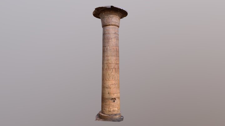 Giant column of the Great Hypostyle Hall 3D Model
