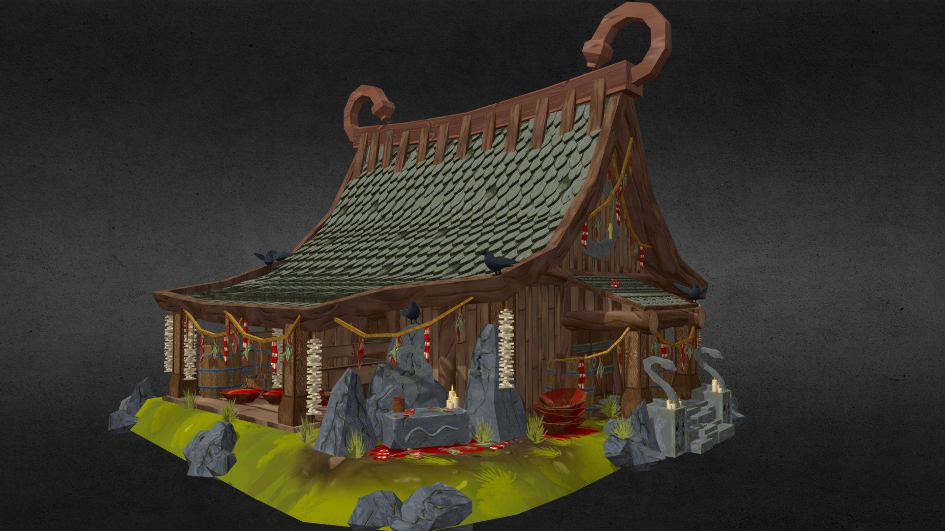 Viking - Jörmungandr Sacrifice Hut - 3D model by KobieCaestecker ...