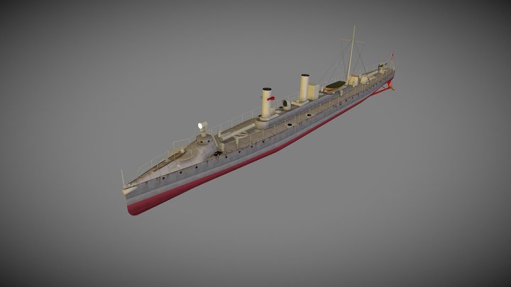 Japanese torpedoboat 3D Model