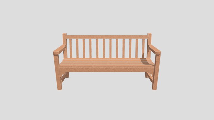 blueline-woodworks-garden-bench 3D Model