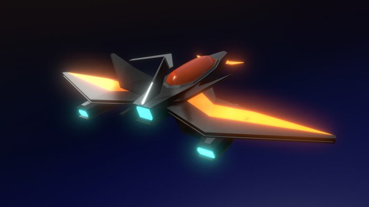 Starfox Inspired Arwing 3D Model