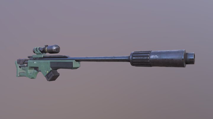 sniper rifle 3D Model