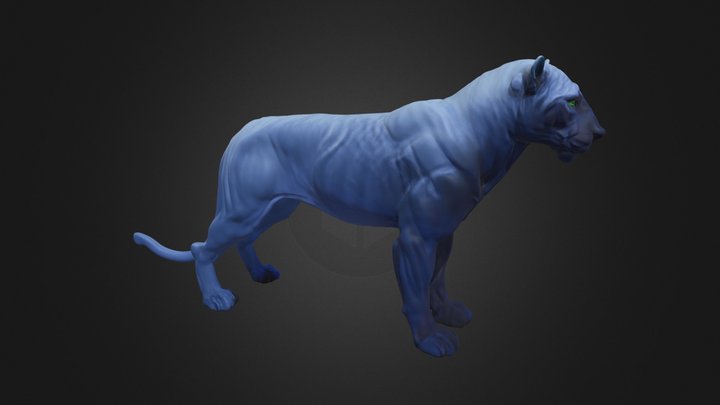 Realistic Black Panther Model | Neutral Pose