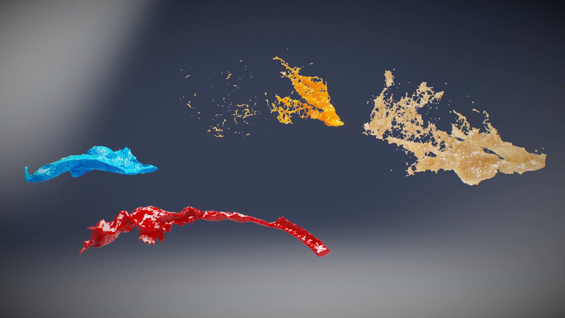 RANDOM FLUID SPLASH SET 8 - Buy Royalty Free 3D model by UJJWAL CHAUHAN ...