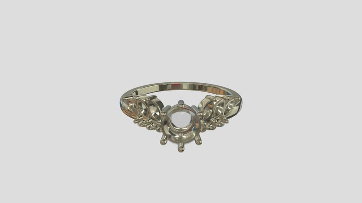 ADRG018 goldring wedding engagement luxury – Free 3D Model STL