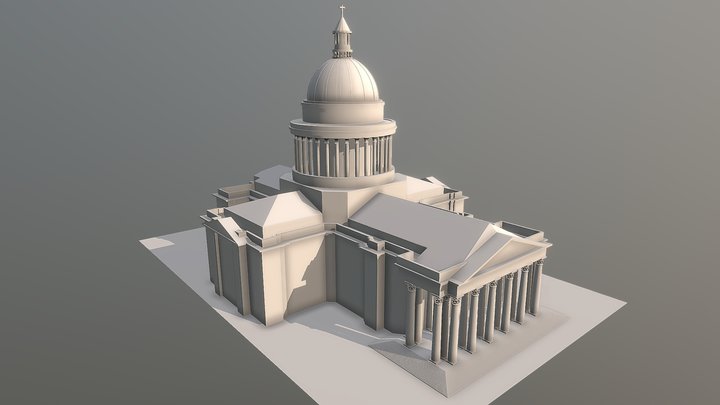 Pantheon (Paris) - Church of Saint Genevieve 3D Model