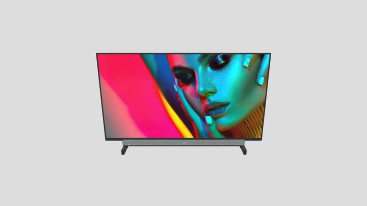 TV with stand 3D AR Model 3D Model