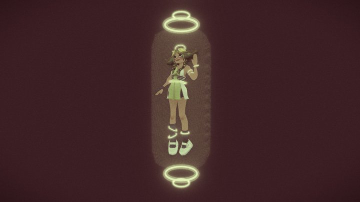 Lowpoly Alien Girlie 3D Model