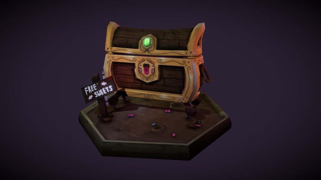 Animated Chest sweet mimic - 3D model by daviddenny [03b211f] - Sketchfab