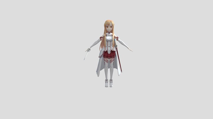 Yuuki Asuna - Sword Art Online Free 3D Model in Woman 3DExport