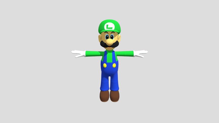 Luigi N64 Era 3D Model
