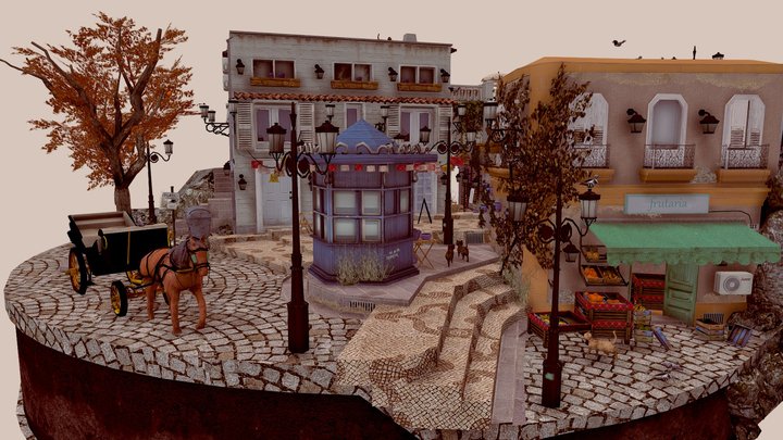 Cityscene Tarifa - andalucia, spain 3D Model