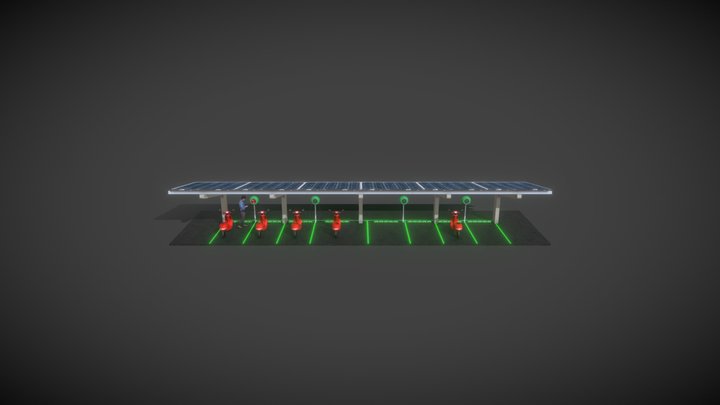 Ev Parking Station MIT VPU 3D Model