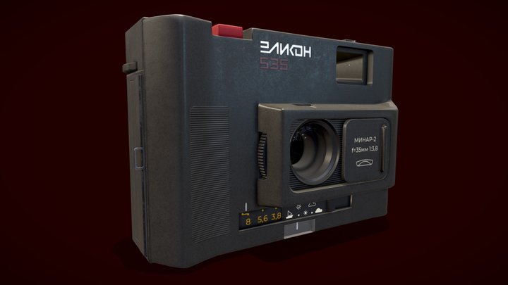 ELICON-535. Soviet retro camera 3D Model