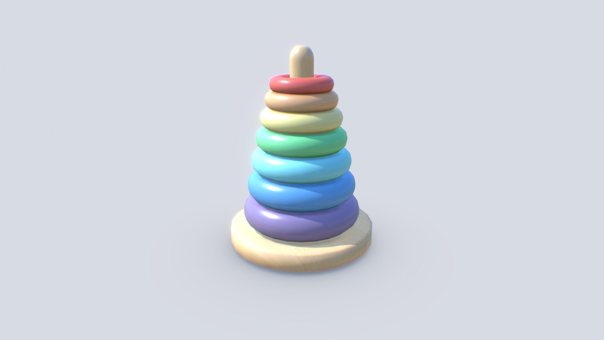 3D model Children’s Stack toy - This is a 3D model of the Children's Stack toy. The 3D model is about a small plastic toy.
