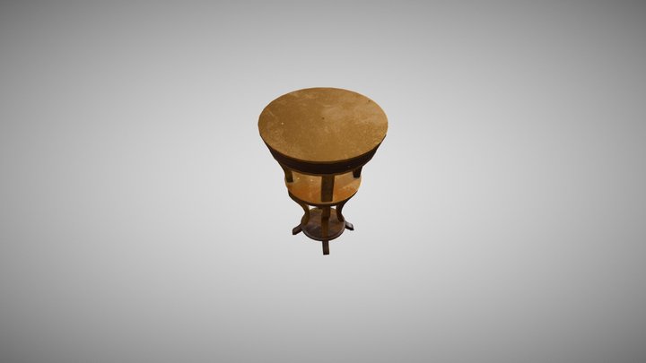 Wooden CircleTable 3D Model