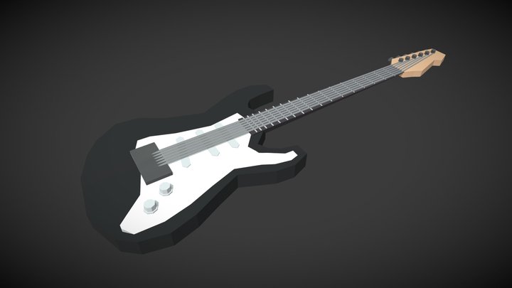 Lowpoly E-Guitar 3D Model