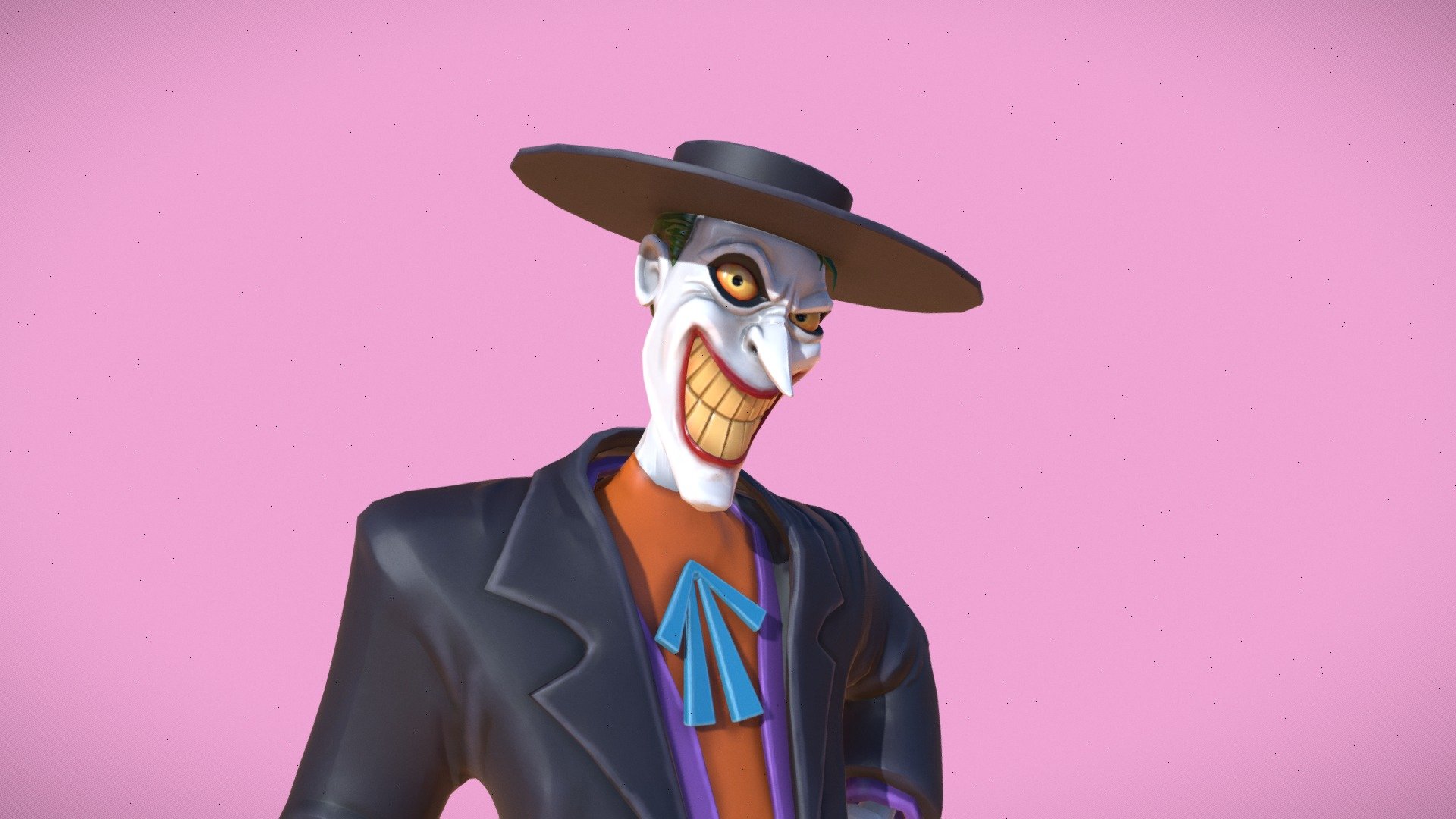 Joker Mask of the Phantasm 3D model by Nicolas Bellemare