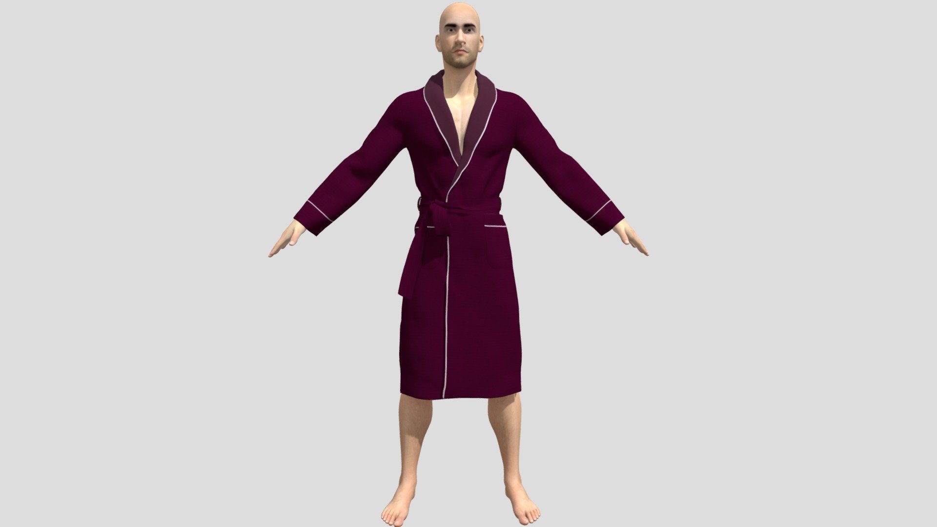 Whiteman with Bathrobe Buy Royalty Free 3D model by trish.j2109